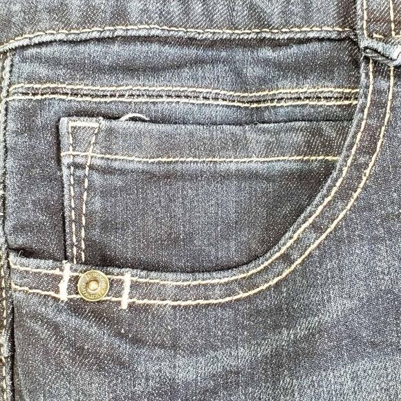 Democracy Jeans Women's Size 16 Blue Dark Wash Skinny Leg High Rise 5-Pocket - Picture 6 of 10